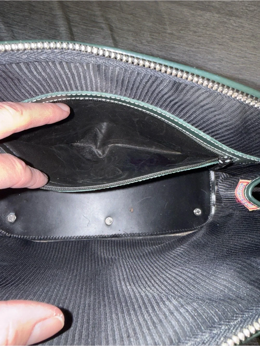 Dooney & Bourke Dark Green Leather Bintage Dome Satchel EUC - Picture 14 of 16